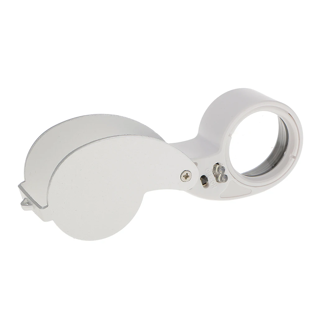 

RETRACTABLE POCKET JEWELER'S LOUPE MAGNIFYING EYE GLASS LED LIGHT