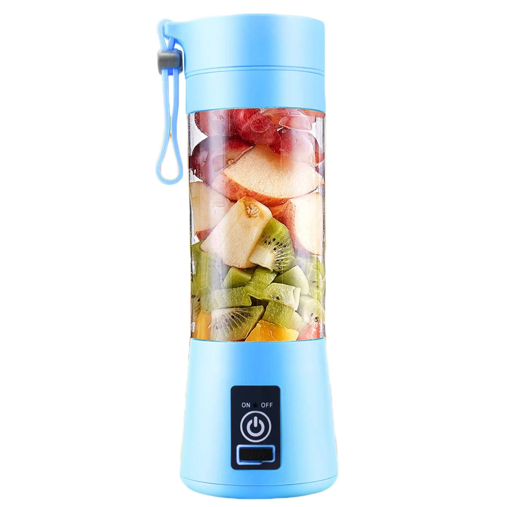

4 Blades Portable Blender Electric Blender USB Rechargeable 500ml Juicer Cup Extractor Fruit Smoothie Maker Cup Bottle and Cover