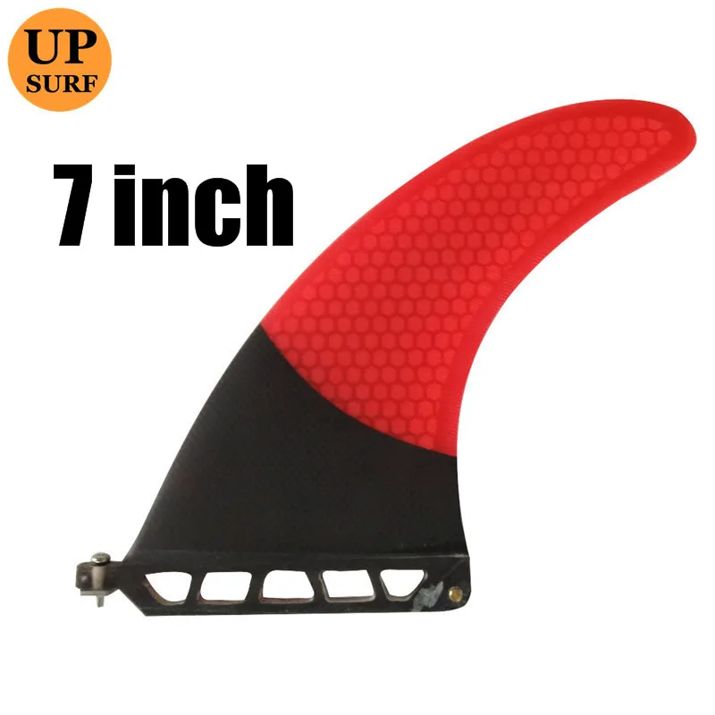 7 inch red 1 шт. плавник для серфинга " 7" " 9" Длина серфинга Центр плавники Лонгборд один плавники Высокая распродажа Стекловолоконный плавник - Цвет: 7 inch red