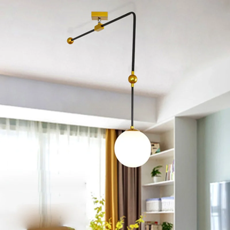 Подвесные светильники Геометрическая простой Стекло мяч Nordic Спальня
