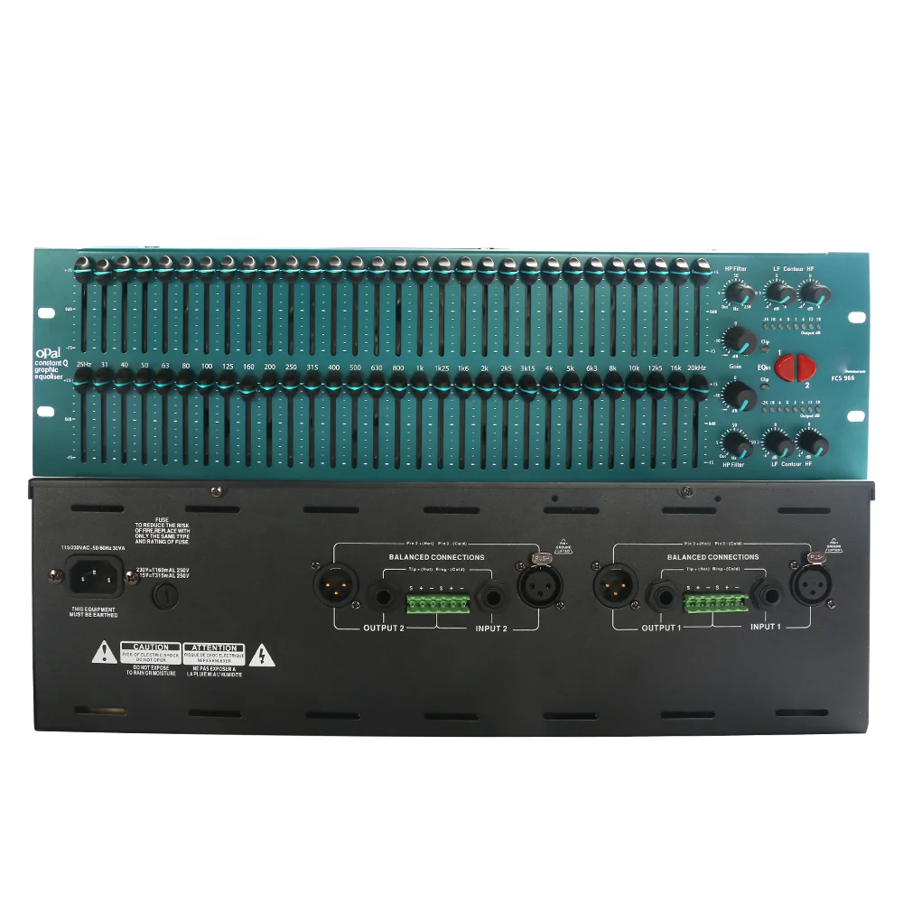 BSS FCS966 Dual 31 Band Stereo Equaliser EQ Loudspeakerr management graphic equalizer audio recording studio Musical Instruments |