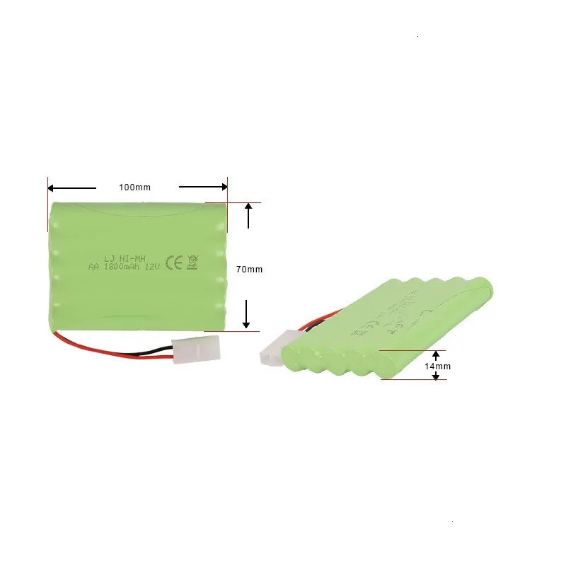 1800mah 12v Rechargeable Battery For Rc toys Cars Tanks Train RC Robots Gun Boat NiMH AA 1000mah Pack | Игрушки и хобби