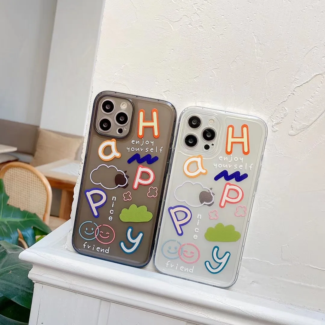 

The Cartoon Letter Side Is Suitable for Iphone12Pro/max Apple 11 Mobile Phone Shell Xr Silicone X/xs Female 8plus Anti-fall