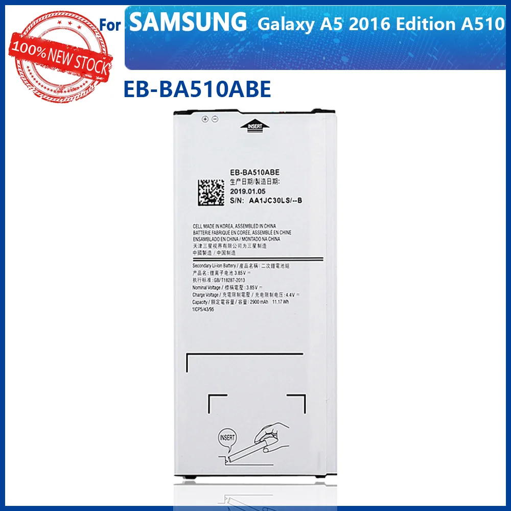 

100% Original 2900mAh EB-BA510ABE New Phone For Samsung Galaxy A5 2016 Edition A510 A510F A5100 EB-BA510ABA With Tracking number