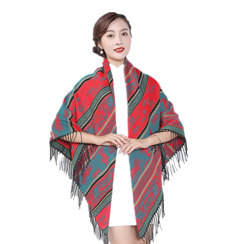 Шарф женский зимний с подсолнухами двусторонний кашемировый шарф в Корейском