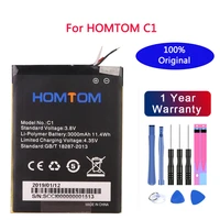 100 new high quality battery homtom c1 3000mah for homtom c1 bateria batterie cell phone batteries free tools