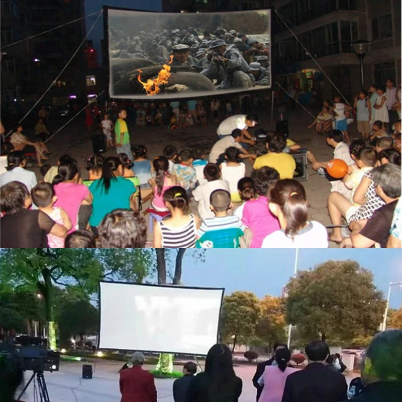 60~300 Дюймовый Простой Экран для Проекции из Ткани, Складной, 16:9 / 4:3 для LED DLP Проектора на.