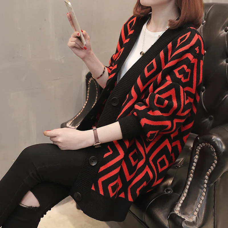 Новые осенние зимние модные женские шерстяные свитера размера плюс свободные