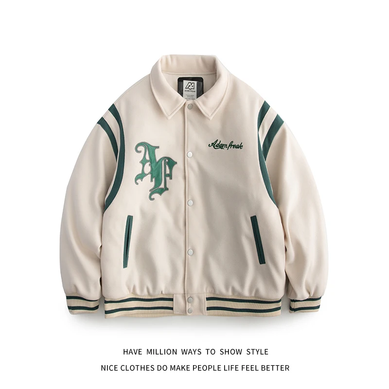 

New Arriva Patchwork Winter Thick Warm Oversize Women Varsity Jacket Unisex Man Coach Bomber Baseball Coat Casual Embroid Street