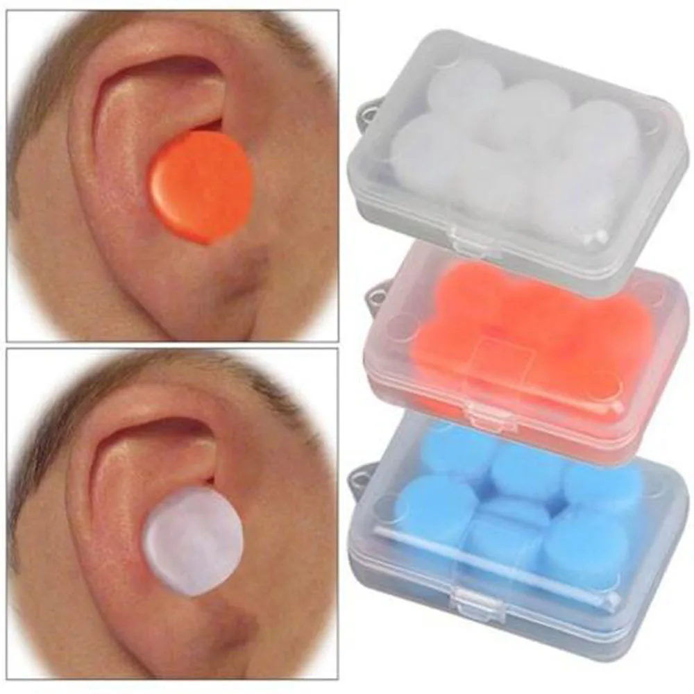

6pcs Adult Children Professional Swimming Equipment Silicone In-ear Earplugs Noise-proof Water-ingressive Soft Small Portable