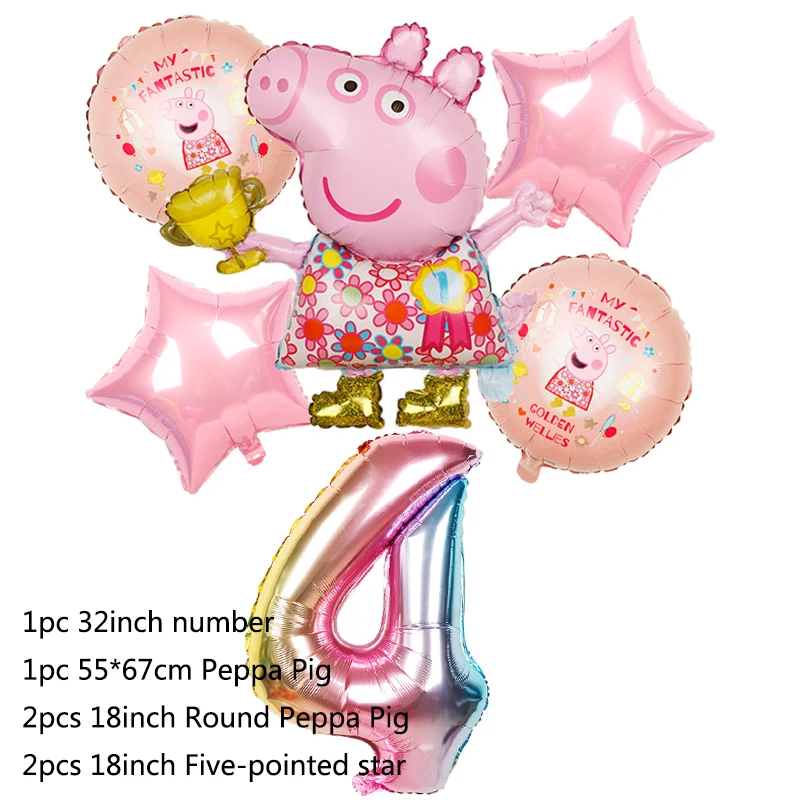 Воздушные шары в виде Свинки Пеппы Мультяшные фигурки для будущей матери