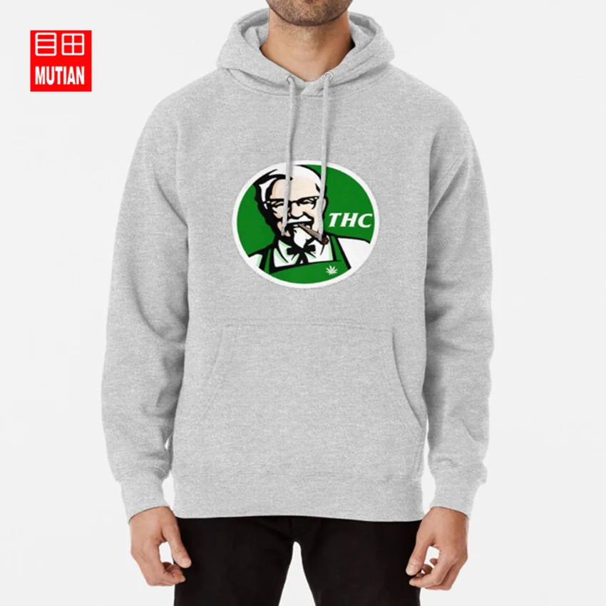 KFC пародия THC Weed. Толстовки с капюшоном kfc thc weed|Мужские толстовки и свитшоты| |