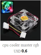 Кулер для процессора master rgb охлаждающий вентилятор для процессора охлаждающий кулер вентилятор Радиатор 7 лопастей для Intel LGA 775 1155 1156 AMD 754 AM2