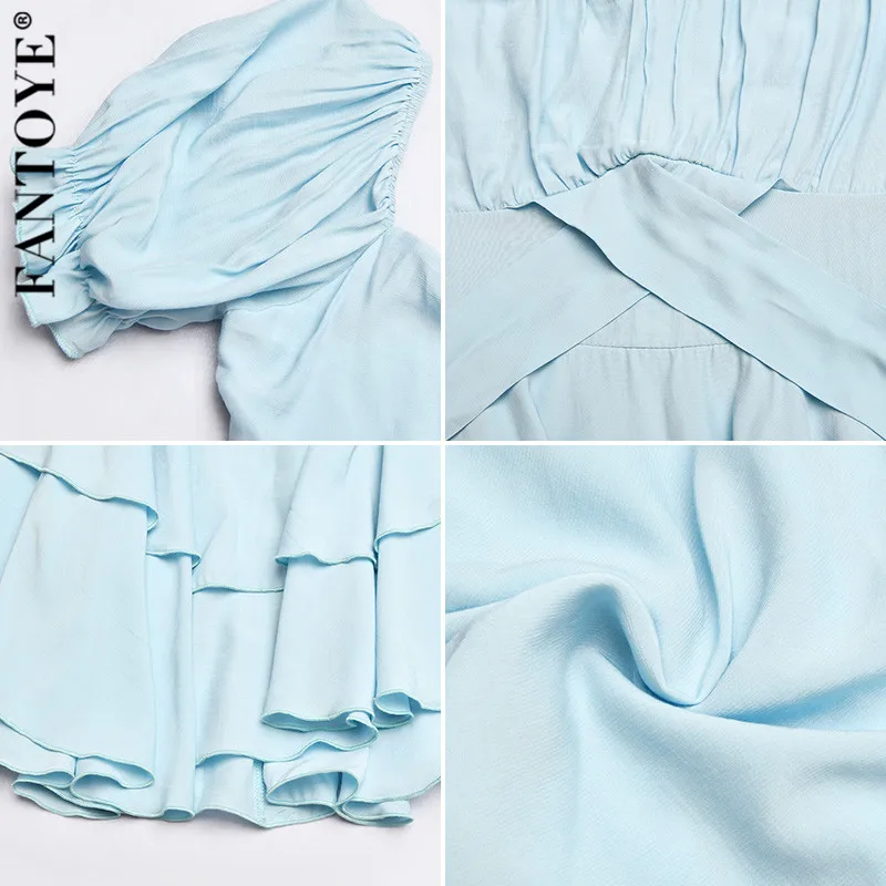 Женское пляжное шифоновое платье FANTOYE повседневное элегантное мини в стиле бохо