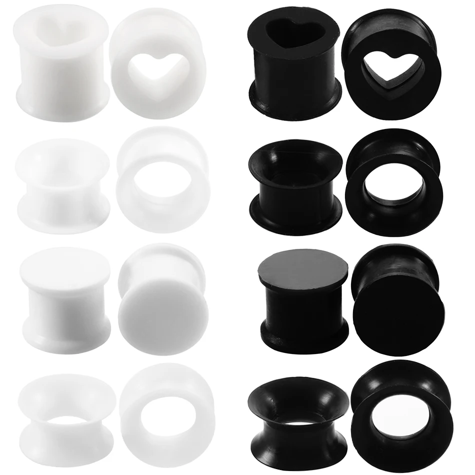 1 пара/лот силиконовая заглушка для ушей гибкая туннели прокола смешанные стили