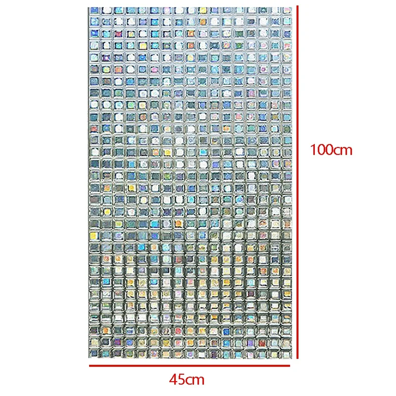 Rainbow Decorative Window Film Tinted Static Self Adhesive Cling Glass Stickers 3D Mosaic Privacy Foil | Дом и сад