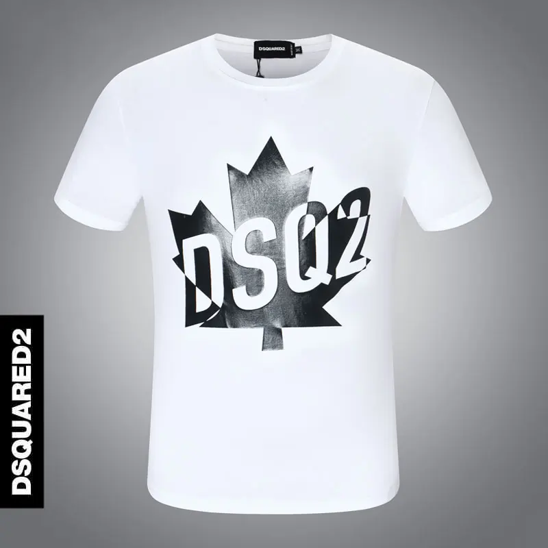 hot brand 2021 summer dsquared2 street hip hop mens round neck short sleeved t shirt cotton letter printing casual tee men free global shipping