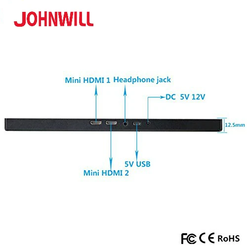 15,6 дюймов 1080P HD ips портативный монитор USB power(5 V) 2 Mini HDMI вход для Raspberry Pi 3 B 2B сенсорный экран с кожаным чехлом