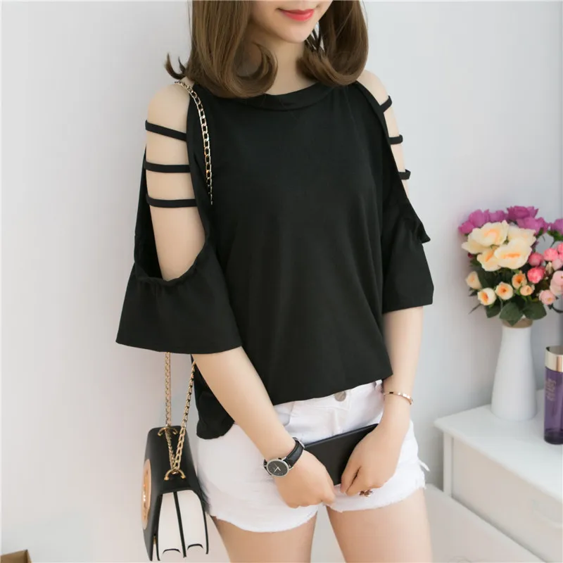 Женская футболка с коротким рукавом в Корейском стиле harajuku большие размеры