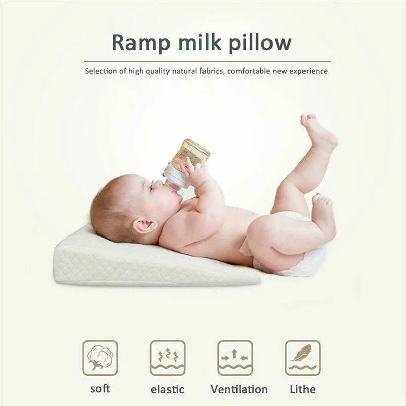 

PUDCOCO Hot Newborn Baby Sleep Pillow Anti Baby Spit Milk Crib Cot Sleep Positioning Wedge Anti-Reflux Cushion Cotton Pad Mat