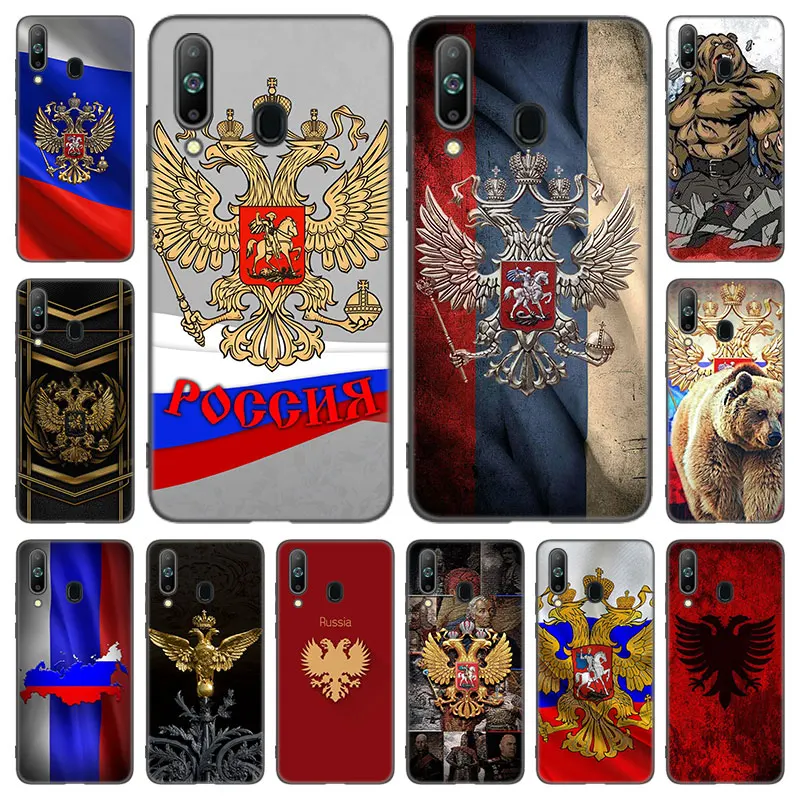 Чехол с эмблемой российского флага для Samsung Galaxy A01 A03 Core A10 A20 A30 A50 S A20E A40 A41 A51 5G A5 2017 A6
