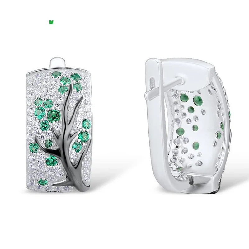Creative Big White Red Stone CZ Earrings Luxury Silver Color Wedding Band Ring Promise Women Engagement Jewelry | Украшения и