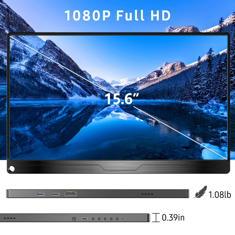 Портативный игровой монитор UPERFECT 15 6 дюймов FHD 60 Гц 100% sRGB USB C Type HDMI-совместим с Nintendo
