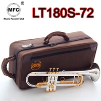 new mfc bb trumpet lt180s 72 silver plated gold keys music instruments profesional trumpets student included case mouthpiece