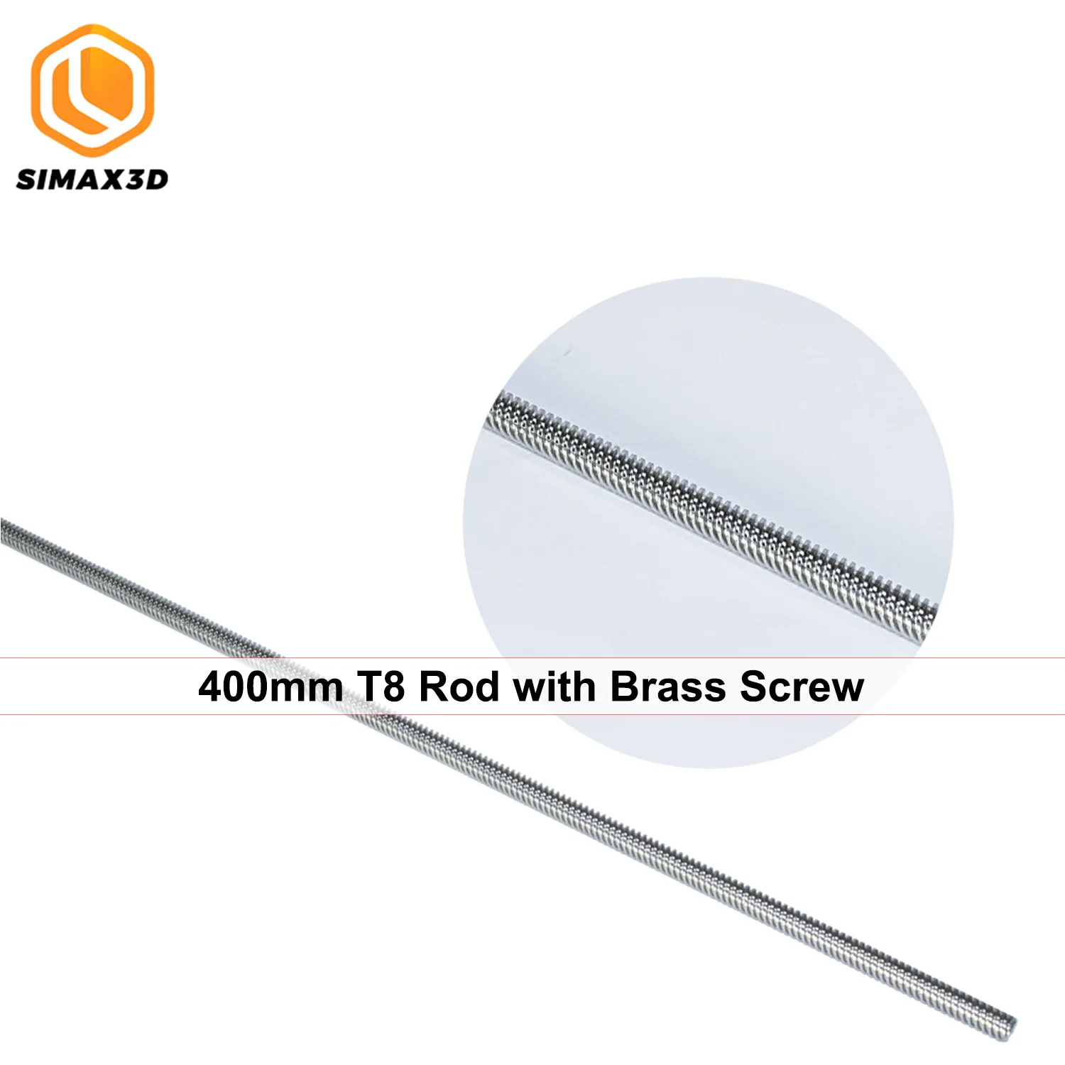 

SIMAX3D T8 Rod Lead Screw 400mm with Copper Nut T8 Lead Screw OD 8mm for Ender 3 Pro Hotend Z Axis Reprap 3D Printer Parts