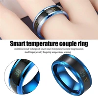 smart sensor body temperature ring titanium steel finger jewelry fingertip multifunctional waterproof intelligent finger ring