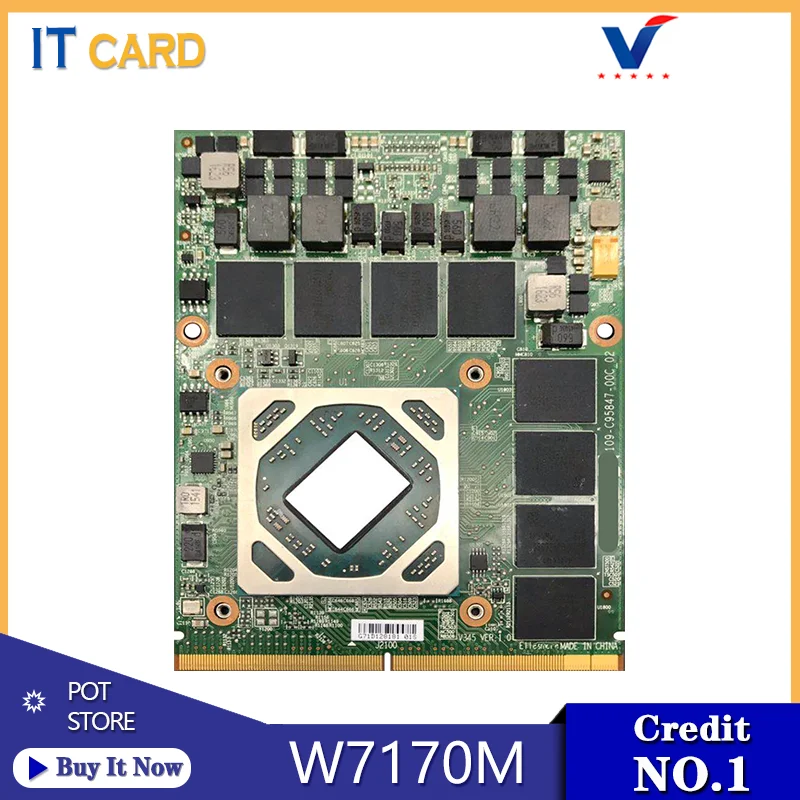 Оригинальная видеокарта FirePro AMD R9 M390X W7170M 4 Гб с X кронштейном 109 C95847 00C 02 для