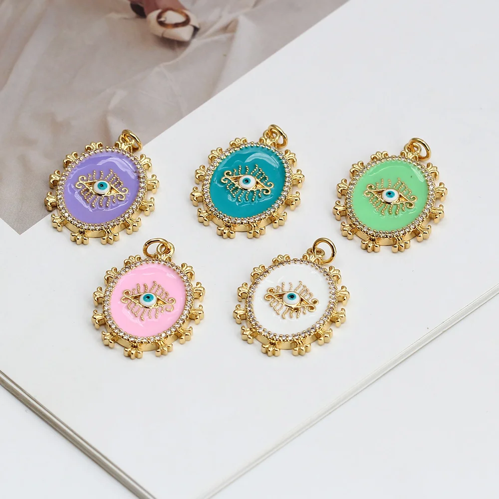 

Meibeads кружевной капельный медный Овальный Кулон Diy аксессуары для изготовления ювелирных изделий Мода Турция сглаза очарование подходит ож...