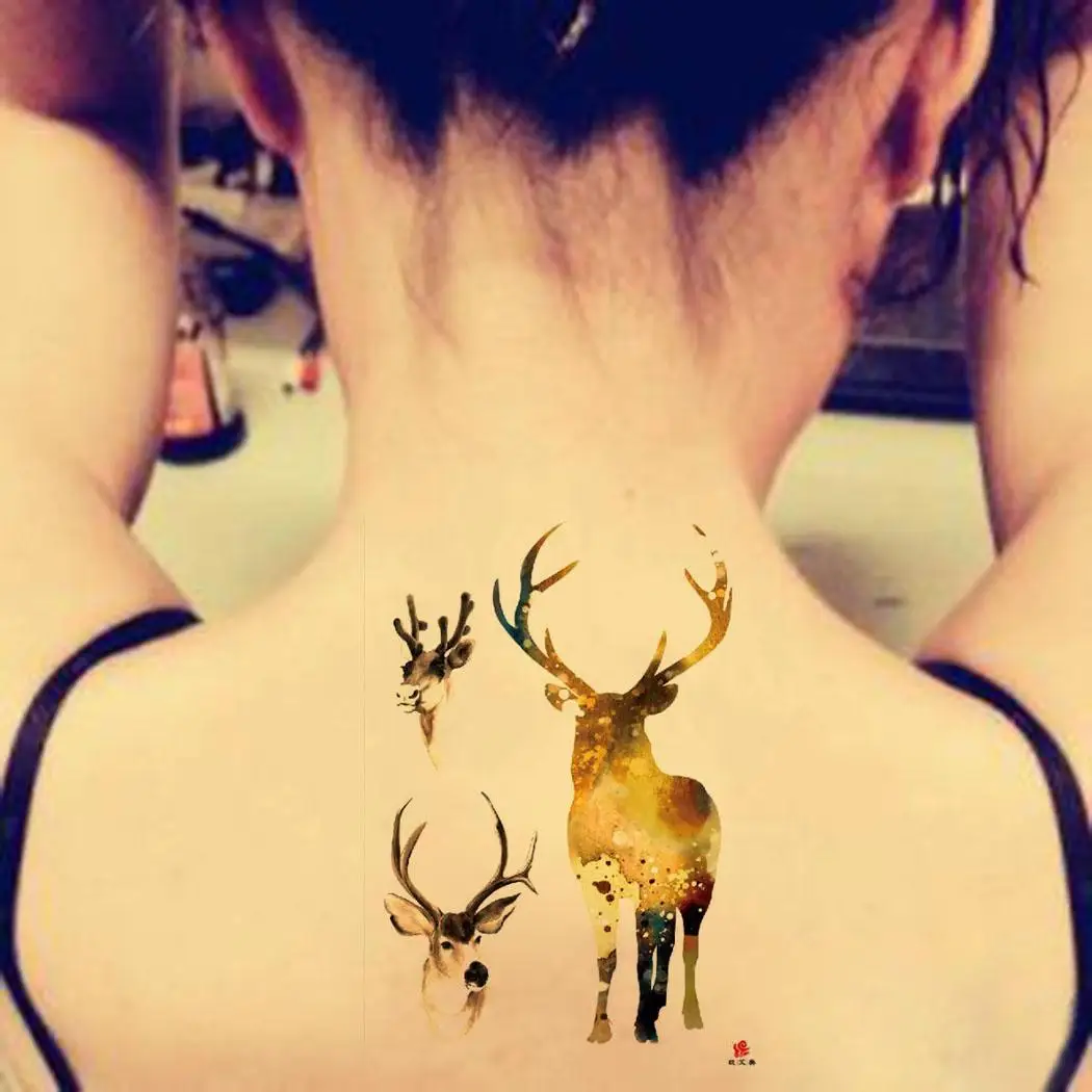 Унисекс Мода рука водонепроницаемый Животные татуировки случайные 5 типов