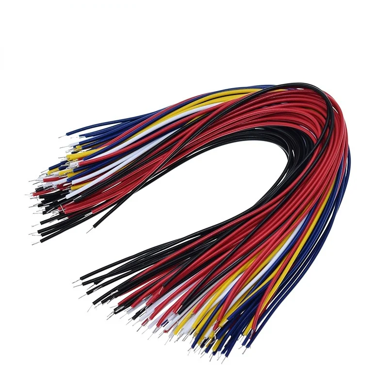 

100PCS 20CM Color Flexible Two Ends Tin-plated Breadboard Jumper Cable Wires