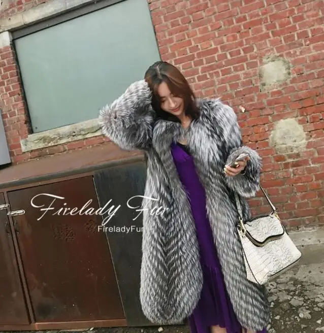 Autumn silver fur leather jacket womens warm faux mink fur leather coat women loose jackets winter thicken fashion