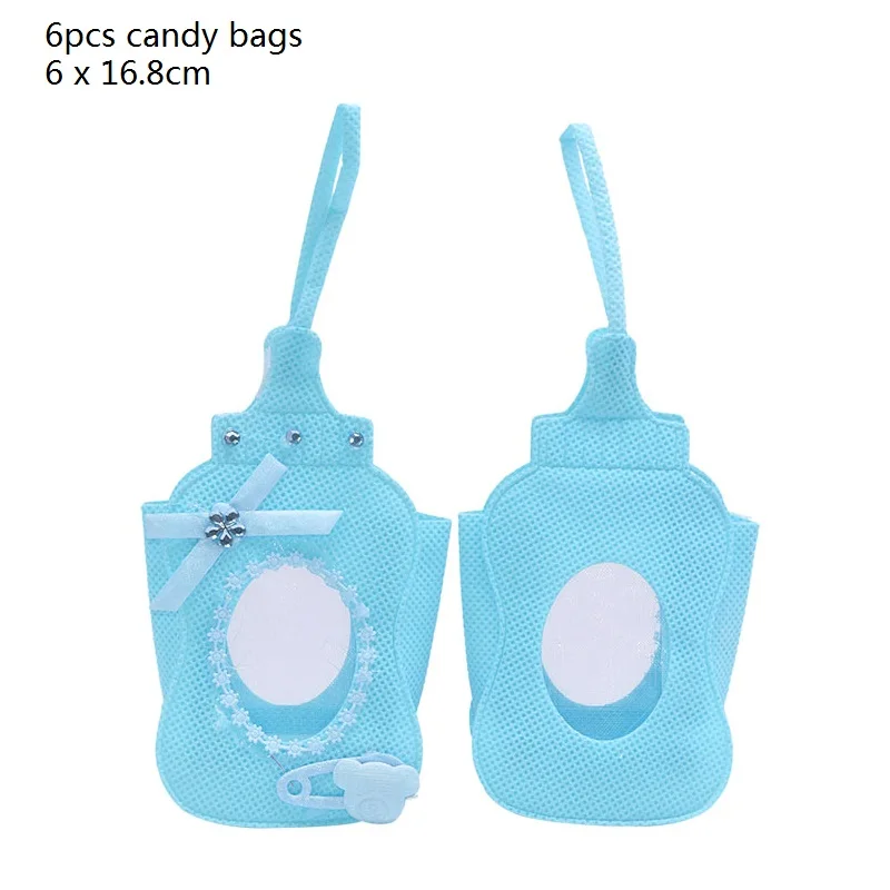 6pcs candy bags b Пол раскрывает столовые приборы для девочек или мальчиков латексные шары для душа ребенка конфетти воздушные шары для дня рождения украшения для детей - Цвет: 6pcs candy bags b