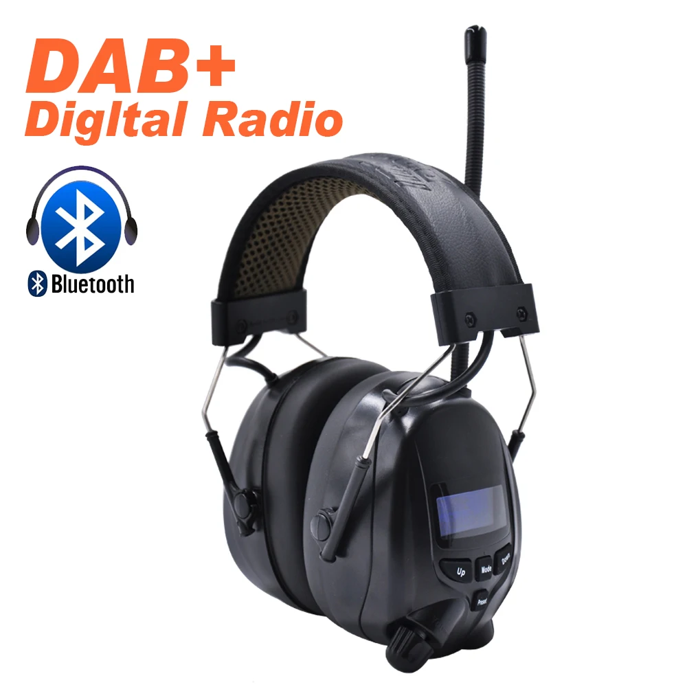 Protear DAB+/DAB/FM радио слуховой протектор 25 дБ литиевая батарея наушники для женщин электронные Bluetooth наушники защита ушей