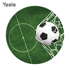 Yeele футбольное поле футбол мальчик день рождения детский душ круглый эластичный фон круглый фотография фон для фотостудии