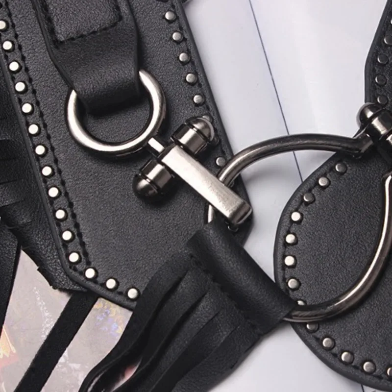 Женский ремень из искусственной кожи WKOUD EAM повседневный с металлическими