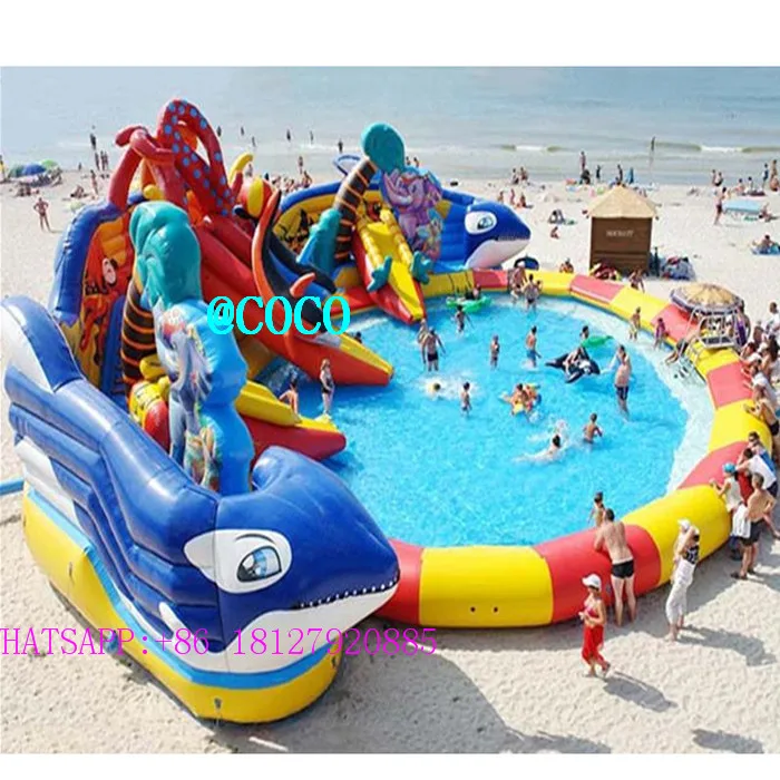 Бесплатная доставка в морской порт! Надувная водная горка и бассейн игровая