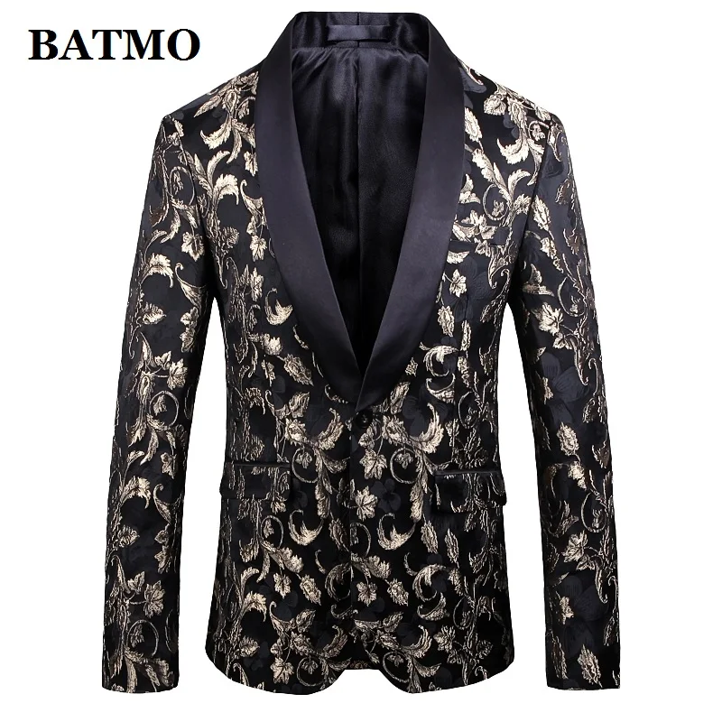 

Batmo 2019 Новое поступление высококачественные бархатные повседневные блейзеры с принтом для мужчин, мужские повседневные костюмы, мужские ку...