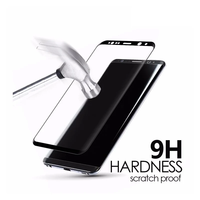 9H 3D полное покрытие закаленное стекло для Samsung Galaxy S6 S7 Edge S8 Plus Note 8 G950 G955 чехол