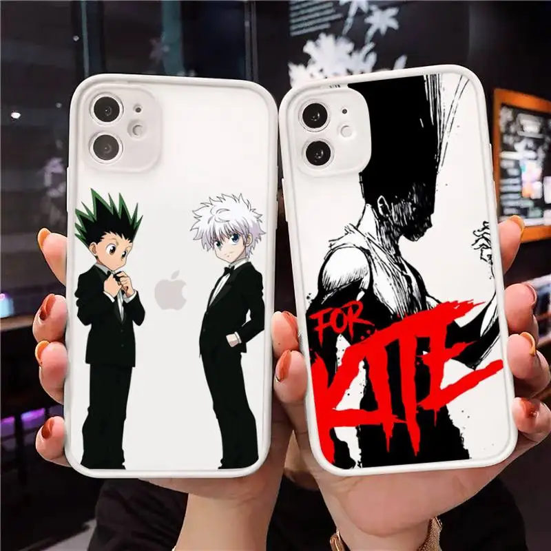 

Hunter x hunter hisoka Phone Case For iPhone 12 11 Mini Pro XR XS Max 7 8 Plus X Matte transparent White Cover
