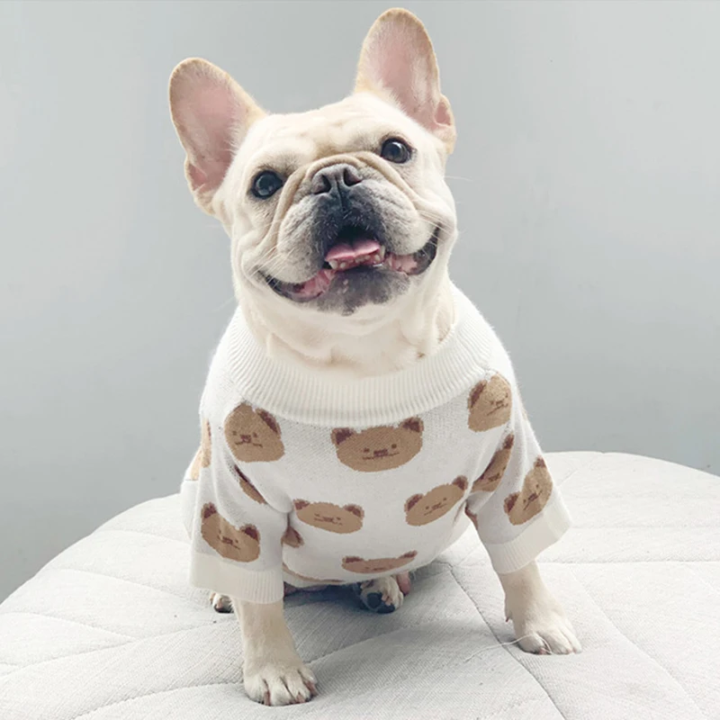 

Pet Dog Clothes Winter Warm Puppy Dog Sweater Knitted Cartoon Clothing For Small Dogs Costumes Chihuahua French Bulldog Coat