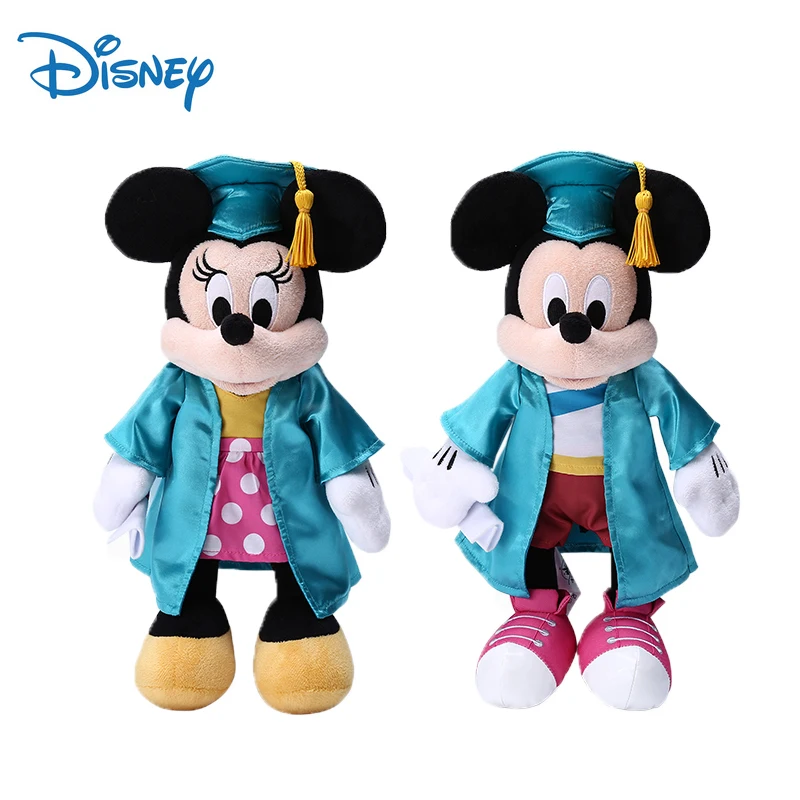 

2021 New Disney Genuine Mickey Mouse Graduation Season Classic Plush Dolls Toys Cute Minnie Mouse Action Figure Plush Toys Gifts
