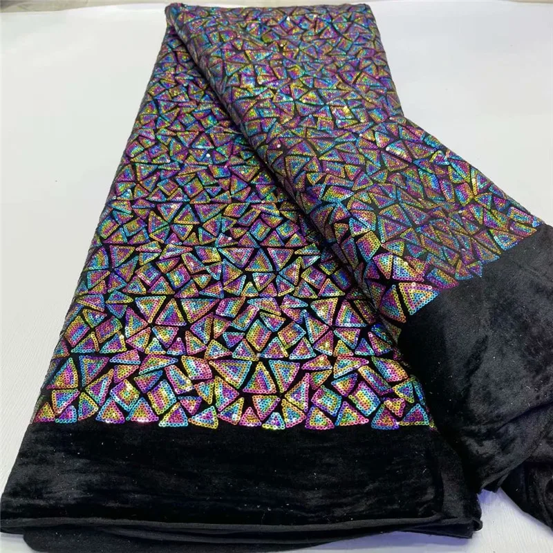 

African French Net Lace Fabric With Sequins Velvet Fabric 2021 High Quality Lace African Voile Lace For Wedding Dress j21-71