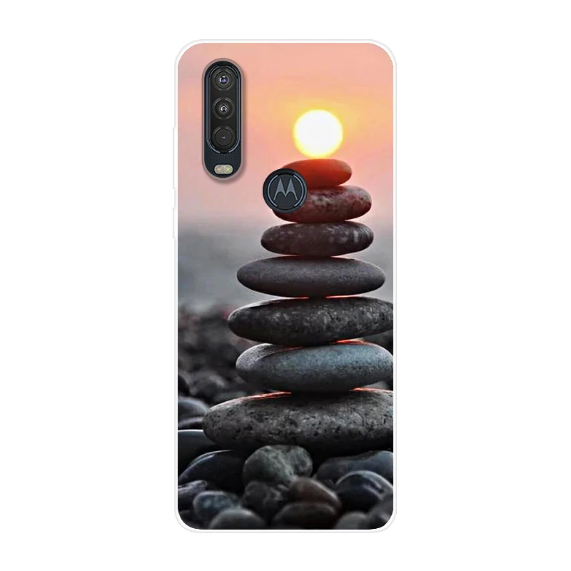 55 Для Motorola One Action чехол 6,3 ''мультяшная мягкая ТПУ Силиконовая задняя крышка для MOTO One Action OneAction чехол для телефона funda One Vision - Цвет: 55