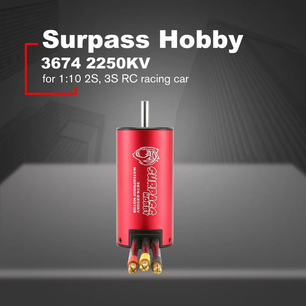 

SURPASS HOBBY KK 3674 2250KV Sensorless Brushless Motor For GTR/Lexus 2S 1:10 3S 4S 1:8 RC Drift Racing Off-road Car Truck