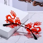 Солнцезащитные очки женские, без оправы, с защитой от ультрафиолета