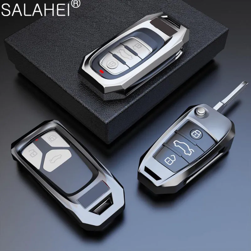 

Zinc Alloy Car Key Case Cover For Audi A1 A3 8P 8V 8L A4 A4L B6 B7 B8 A5 8T A6 C5 C6 C7 A7 4G A8 4E D3 D4 8N 8J Q5 Q7 TT 16-18